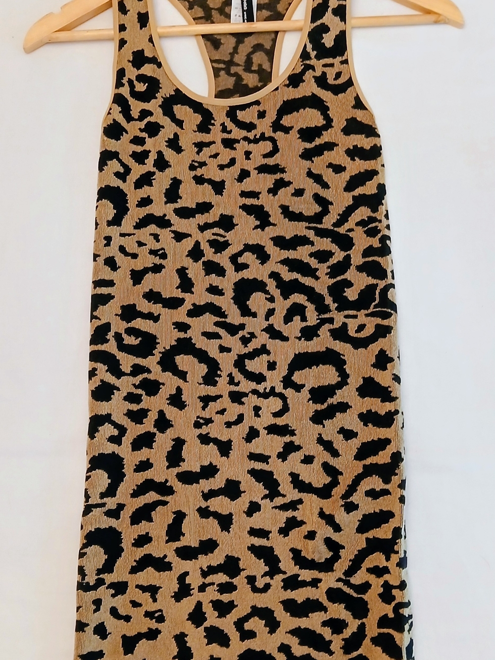 NWOT Venona Leopard Print Seamless Tank Dress Midi Bodycon - Made in USA